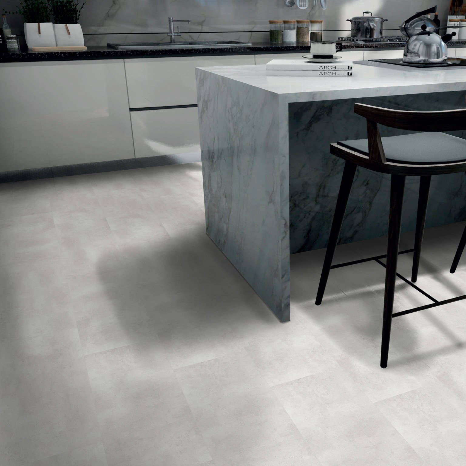 Suelo vinilico SPC Easy Click LUXURY CEMENT 30,5x61x4mm.+ Foam 1,5mm./ (0,3mm.) (2.23 m²) - 3