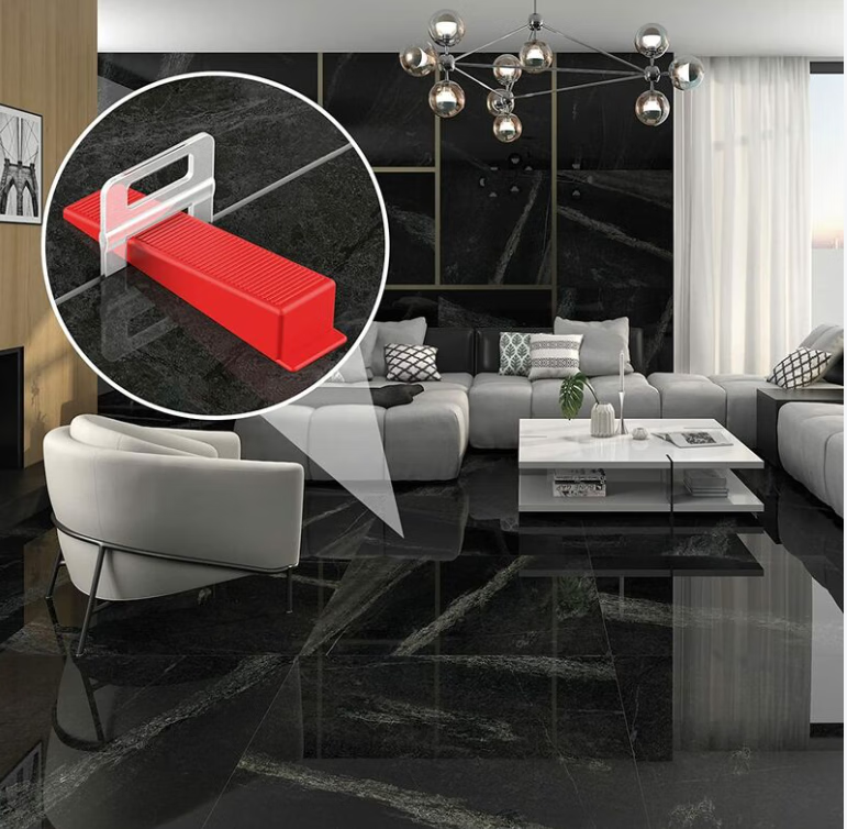 Système de nivellement de carrelage de1.5mm de largeur de joint, 400 languettes de traction,100 pièces Cales réutilisables Ensemble,Système de nivelle - 3