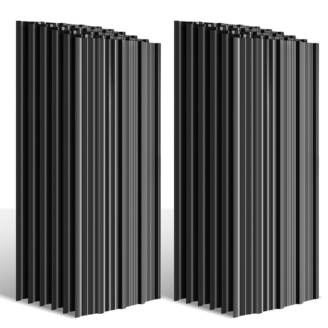 12x chapas onduladas grecadas para tejado, tôles profilées 129x46cm = 7m² galvanisé résistant intempéries tôle ondulée trapézoïdal