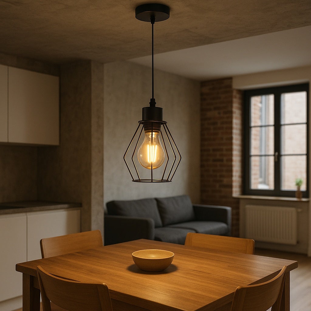 Lampa wisząca Otto E27 105 cm IP20 oprawa sufitowa czarna MasterLED - 2