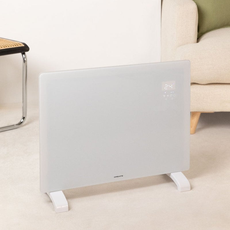 WARM CRYSTAL 1500W - Elektryczny szklany konwektor z Wi-Fi