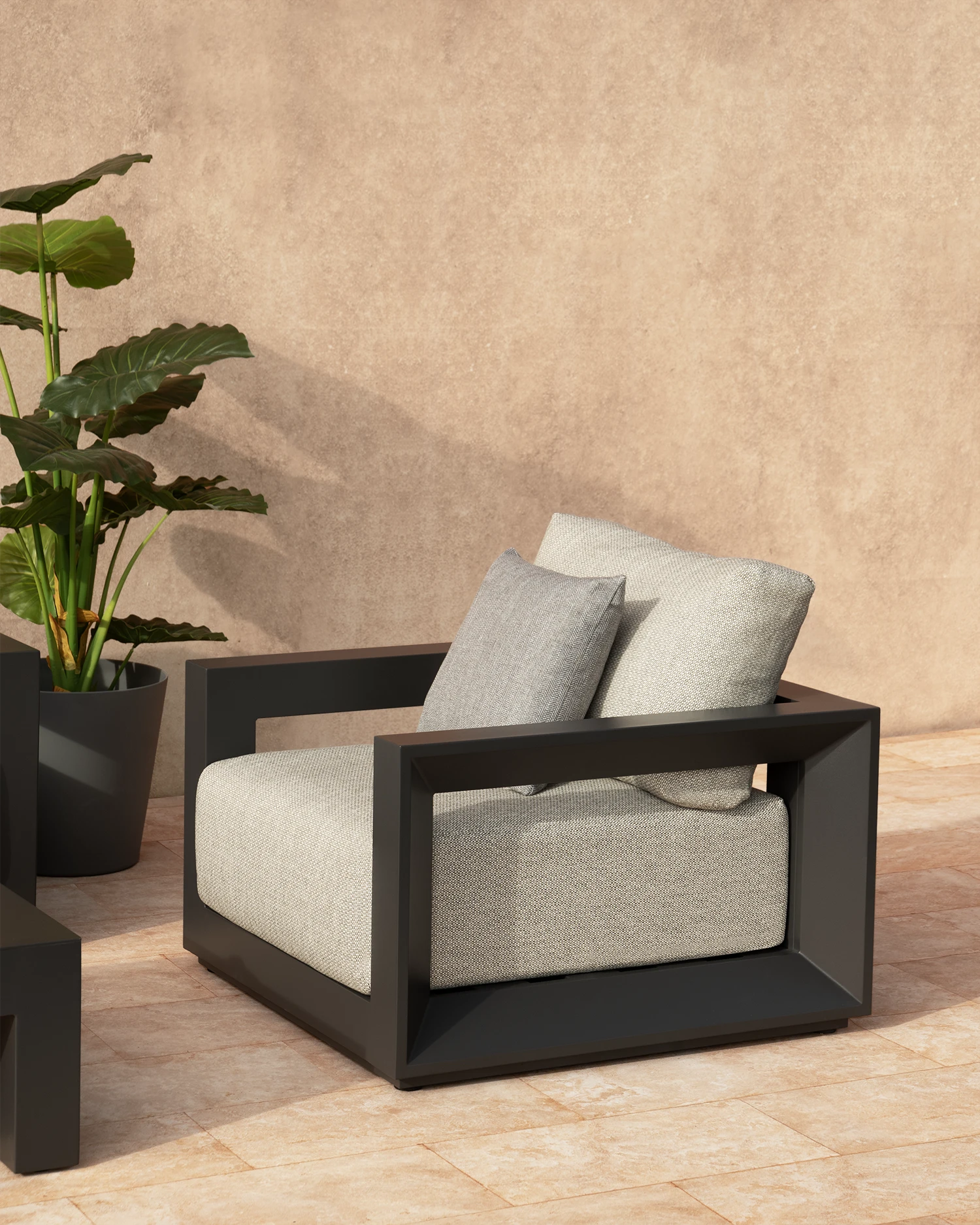 Sofa 3 lugares aluminio antracite - San Francisco - 7