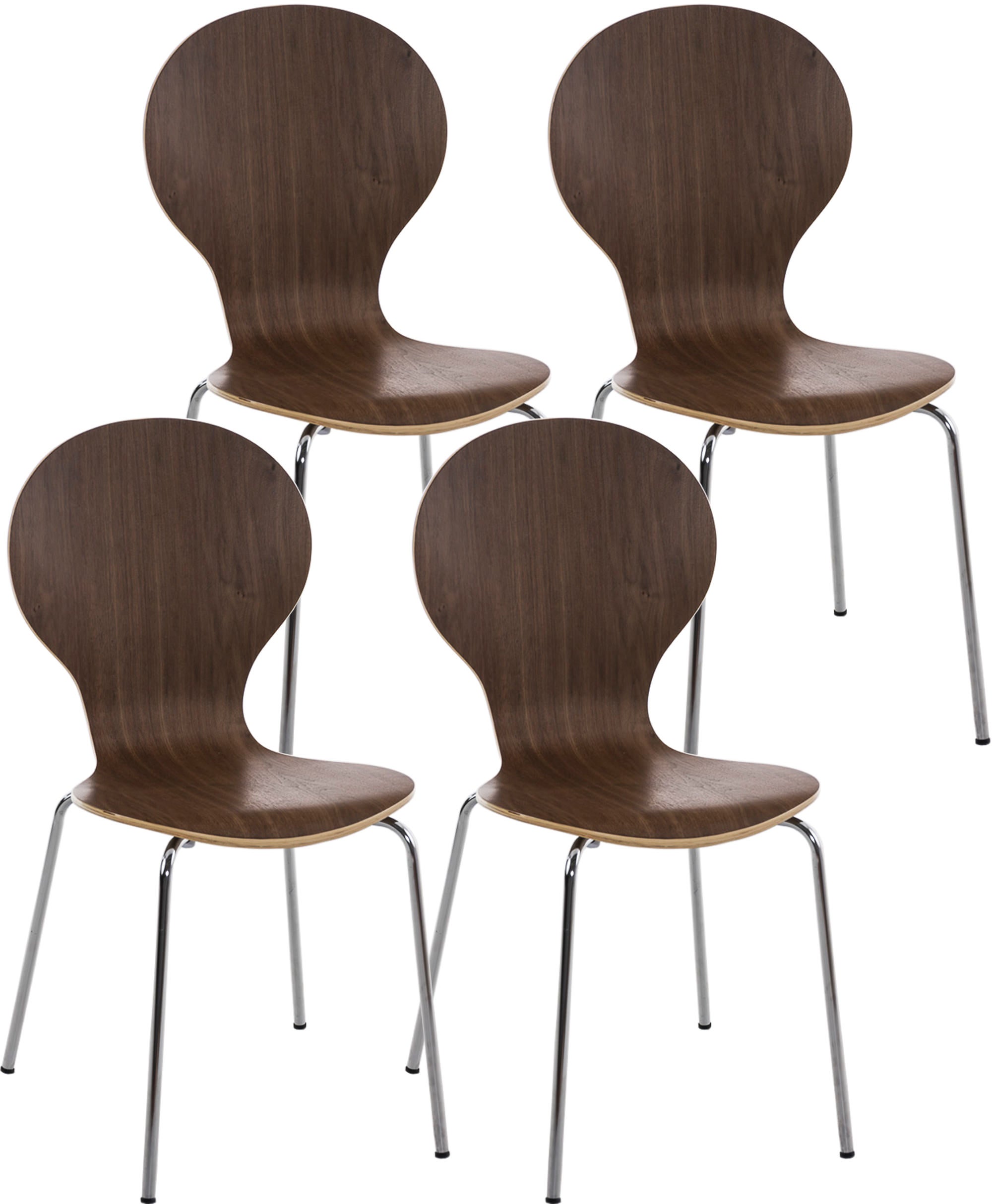 Lot De 4 Tabourets Empilables En Bois Massif – 44,5cm Et 41,5cm De Haut | Design Minimaliste Pour Salon, Balcon, Chambre