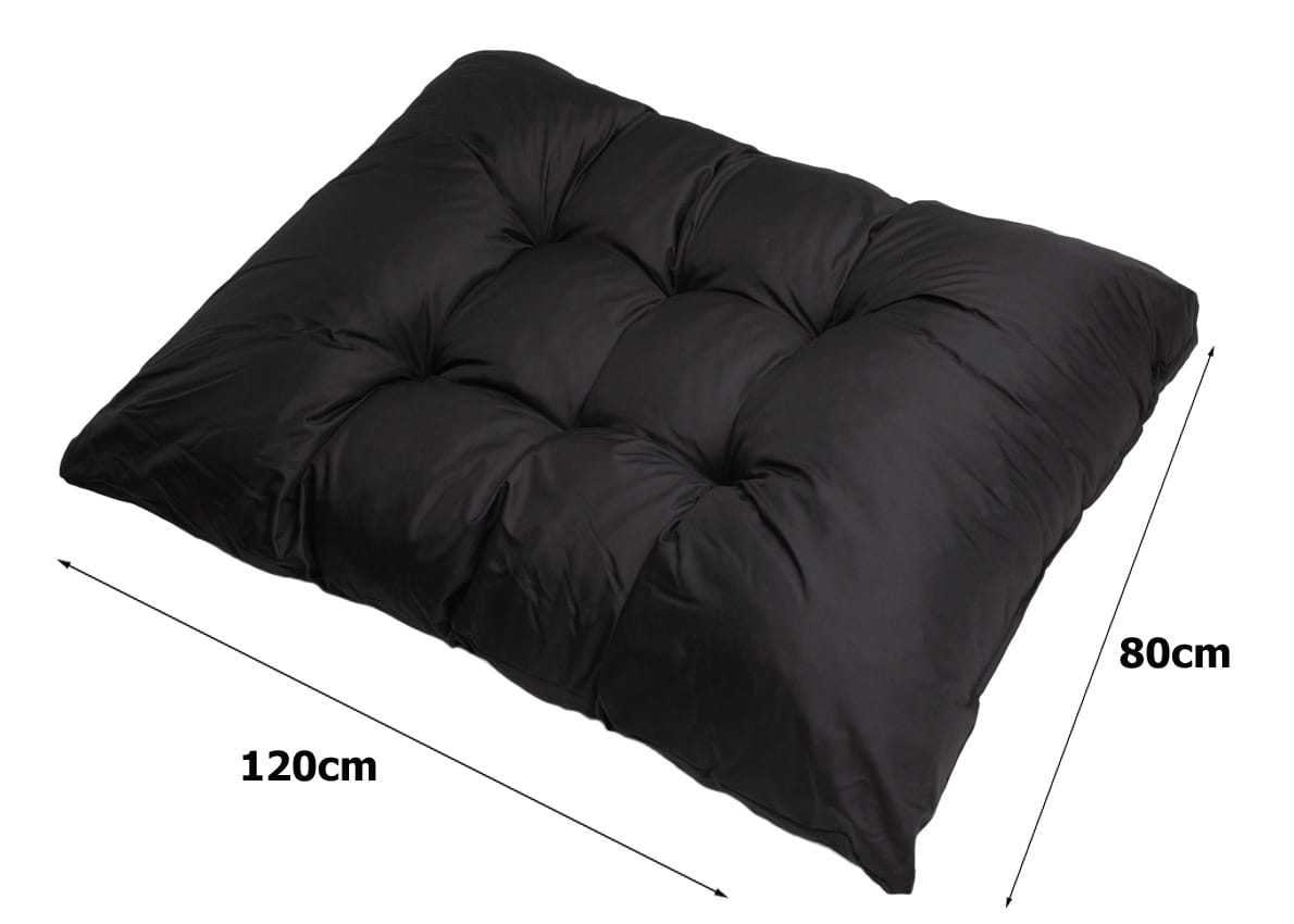 Set coussins pour palettes 120x80 avec dossier 120x40 noir – coussins extérieurs pour canapé palette, matelas de jardin durable - 8