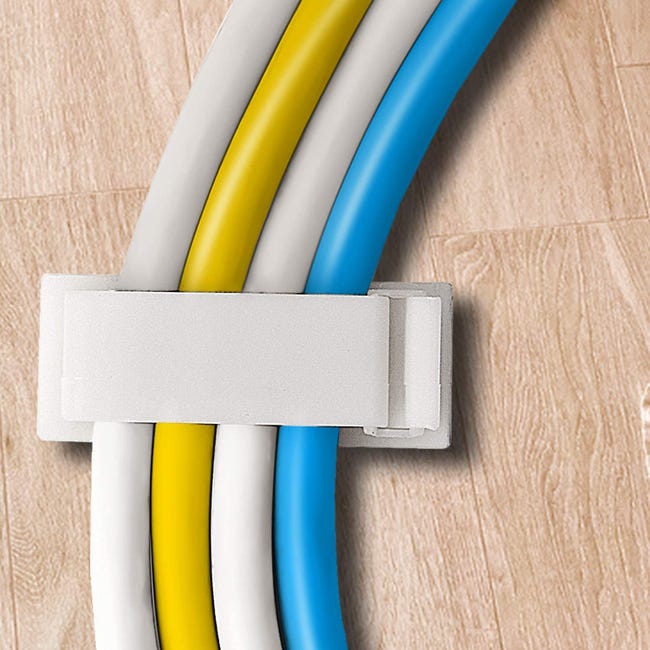 Organizador De Cables Para Debajo Del Escritorio - Sin Taladro, Con Adhesivo, Para Cargadores, Regletas Y Routers