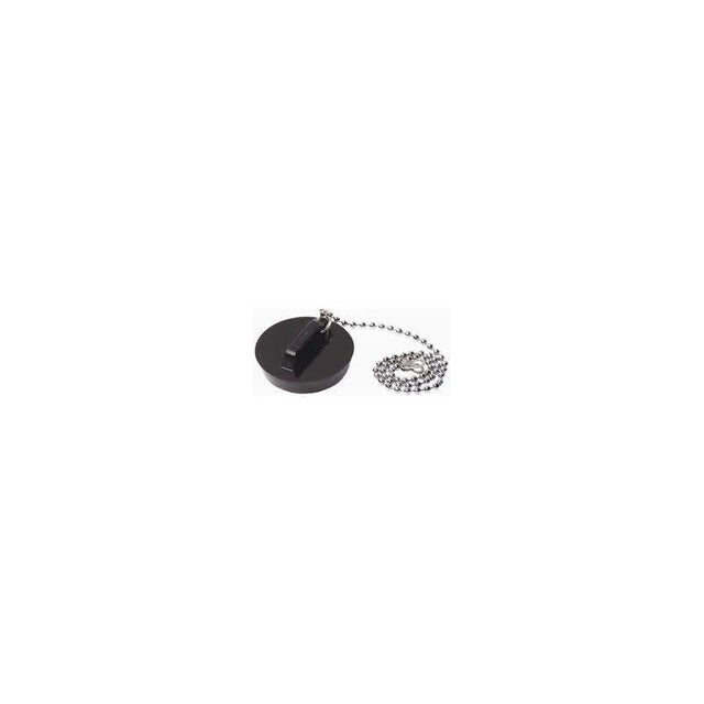 Watts - Bouchon pvc noir avec chaînette perlée-452806 - 452806