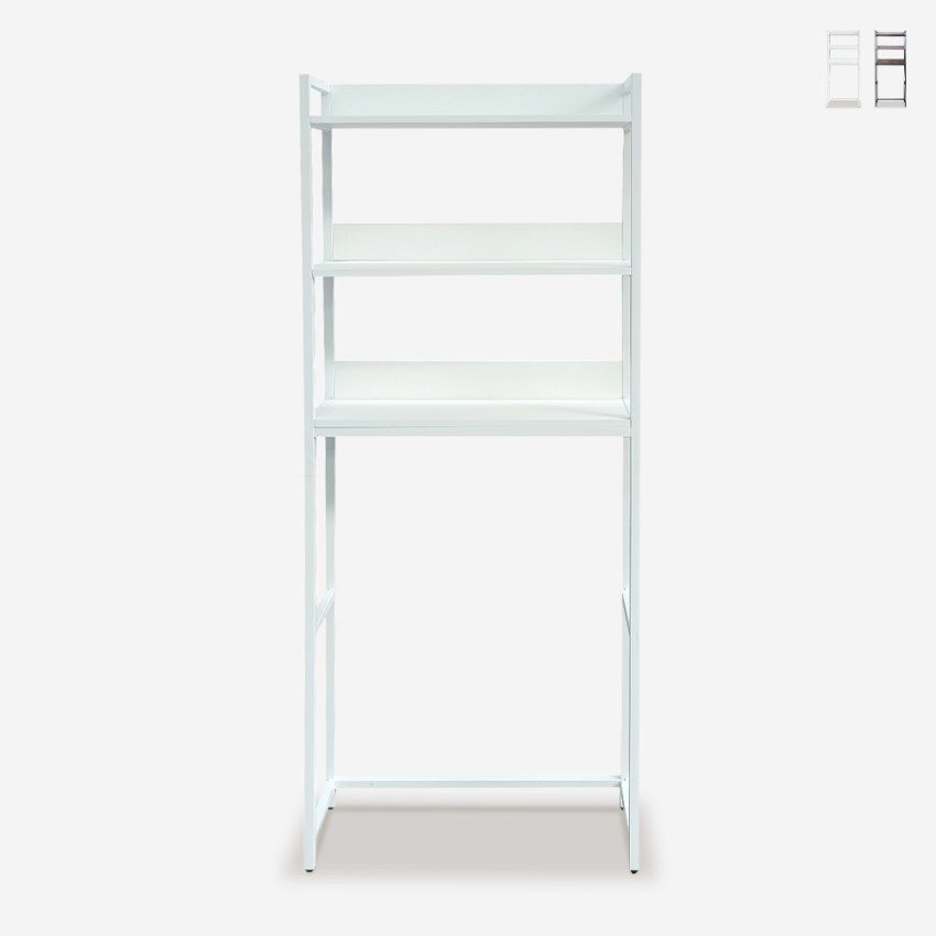 Meuble de salle de bain lavelinge WC 3 étagères 63x24x157h Tamiq