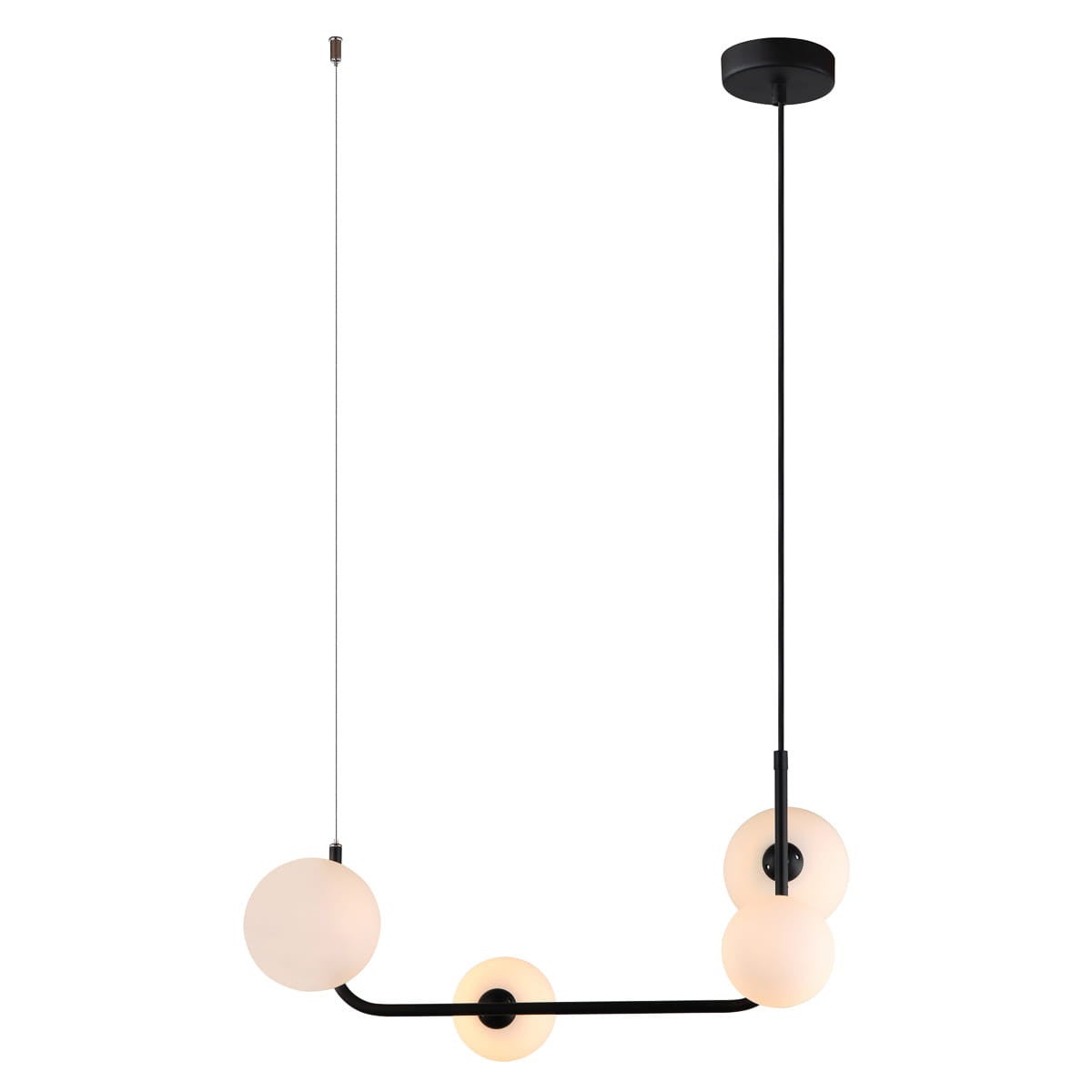 Lampa wisząca Ferrand czarno-biała 4 x G9 x 25W wym:102x54x27cm Italux