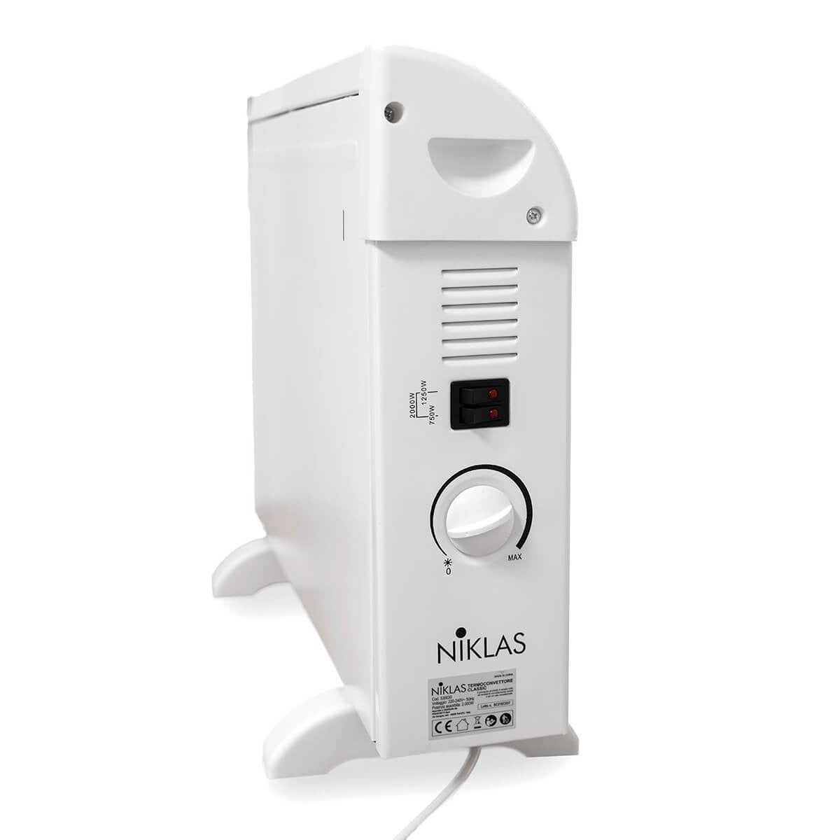 Radiateur Électrique Classic 2000W 3 puissances de chauffe - Chauffage d'appoint sur pieds Thermostat NIKLAS - 5