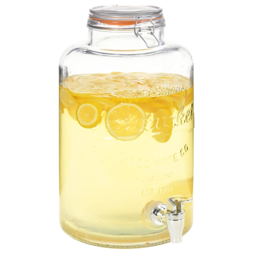 Vidaxl Dispensador De Agua Xxl Con Grifo Vidrio Transparente 8 L - Imagen 2