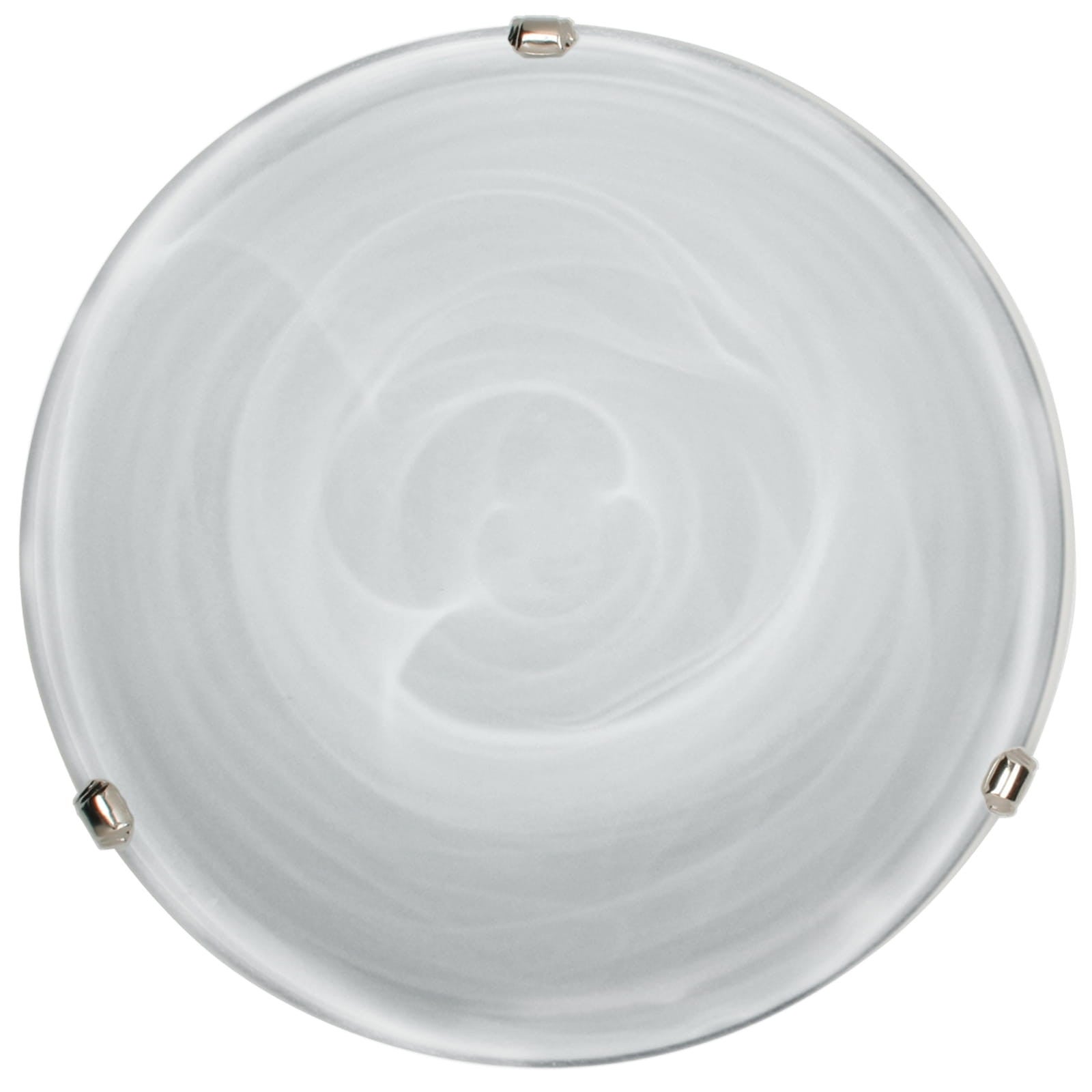 Plafon Duna okrągły chromowany biały 2xE27x20W wym: 10 x 40 cm IP20 szkło Candellux
