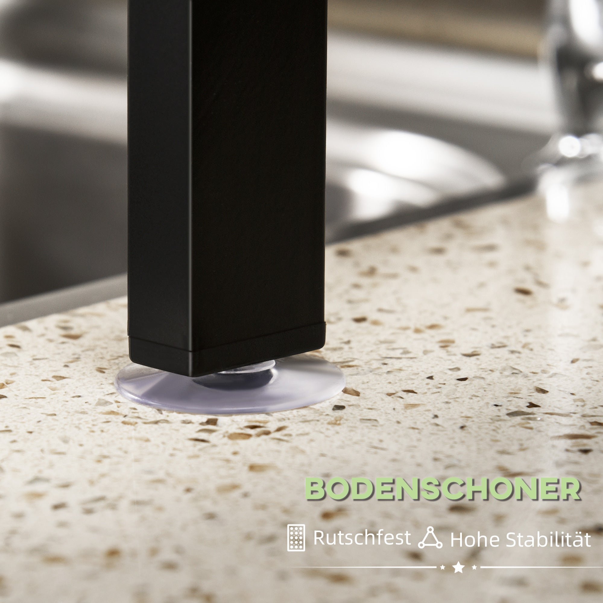 Égouttoir à vaisselle HOMCOM à 2 niveaux avec crochets et bac d'égouttage en acier, noir, 51-93 cm, pour cuisine - 6