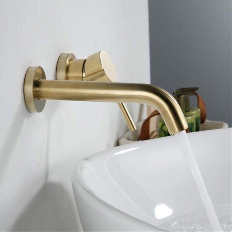 ROBINET DE LAVABO ENCASTRÉ REA LUNGO + BOX BRUSH GOLD - 2