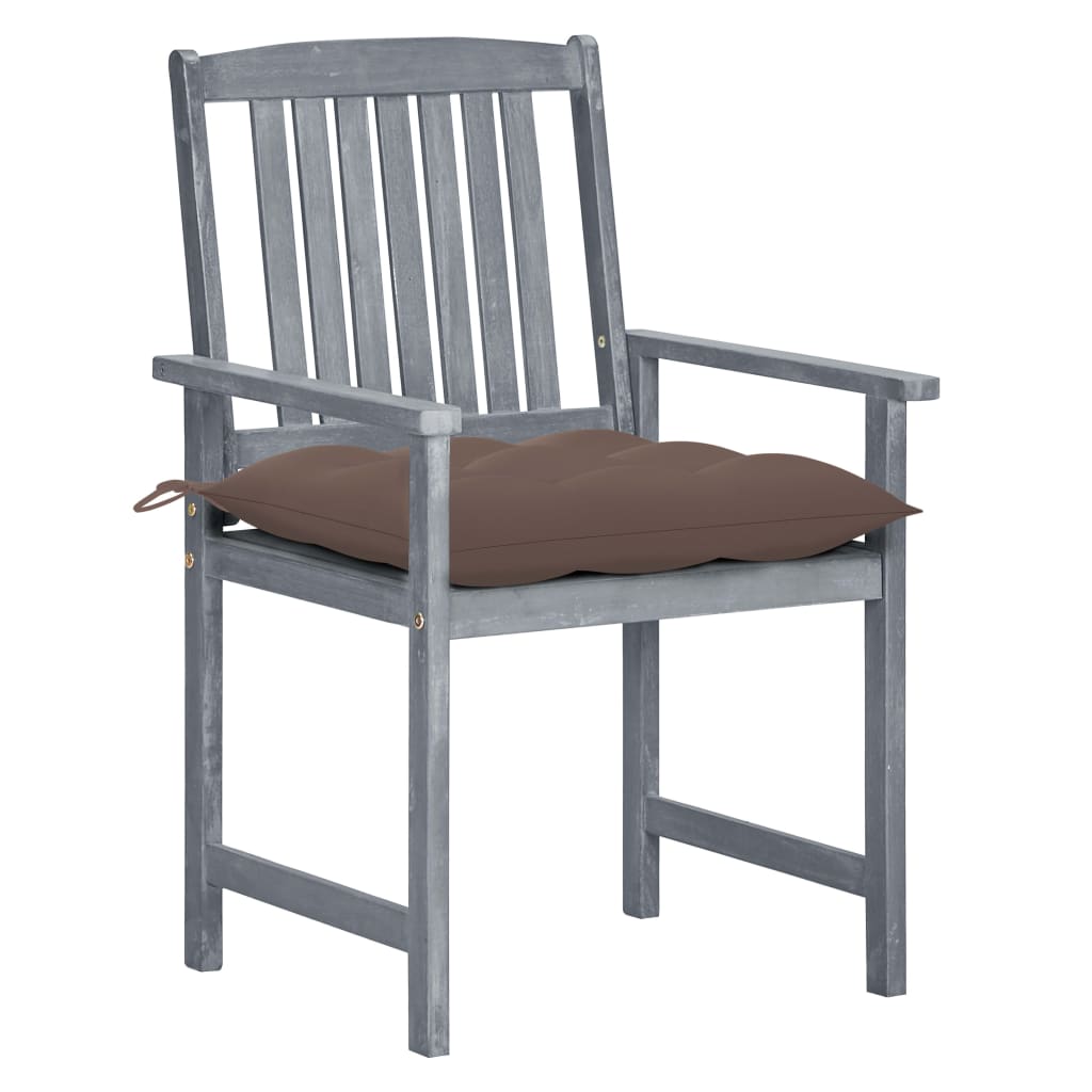 Chaise de jardin avec coussin Maison Exclusive en bois Gris - 2