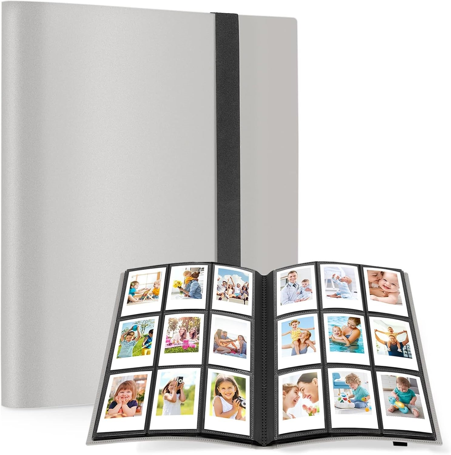 2 Album Fotografici Con 6 Strisce Porta-foto Ciascuno - Libretto Per Foto Ricordo - Design Semplice