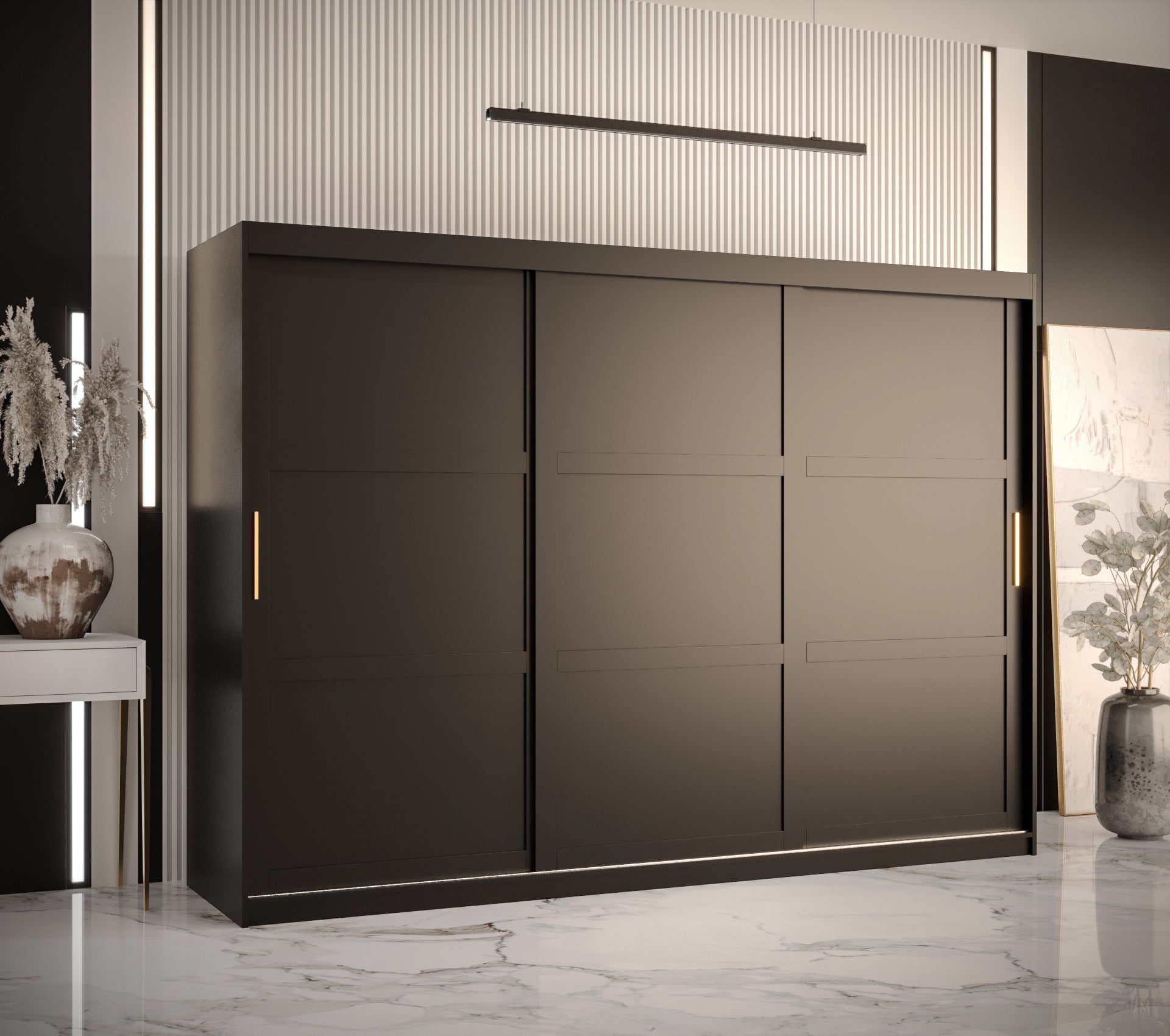 Szafa przesuwna garderoba RAMIRO 1 250 x 62 x 200 cm Czarny - Abiks Meble - 2