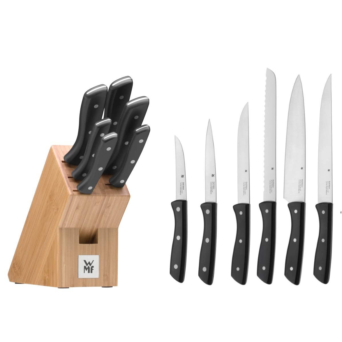 WMF Ceppo portacoltelli vuoto, senza coltello bambù chiaro, compatto
