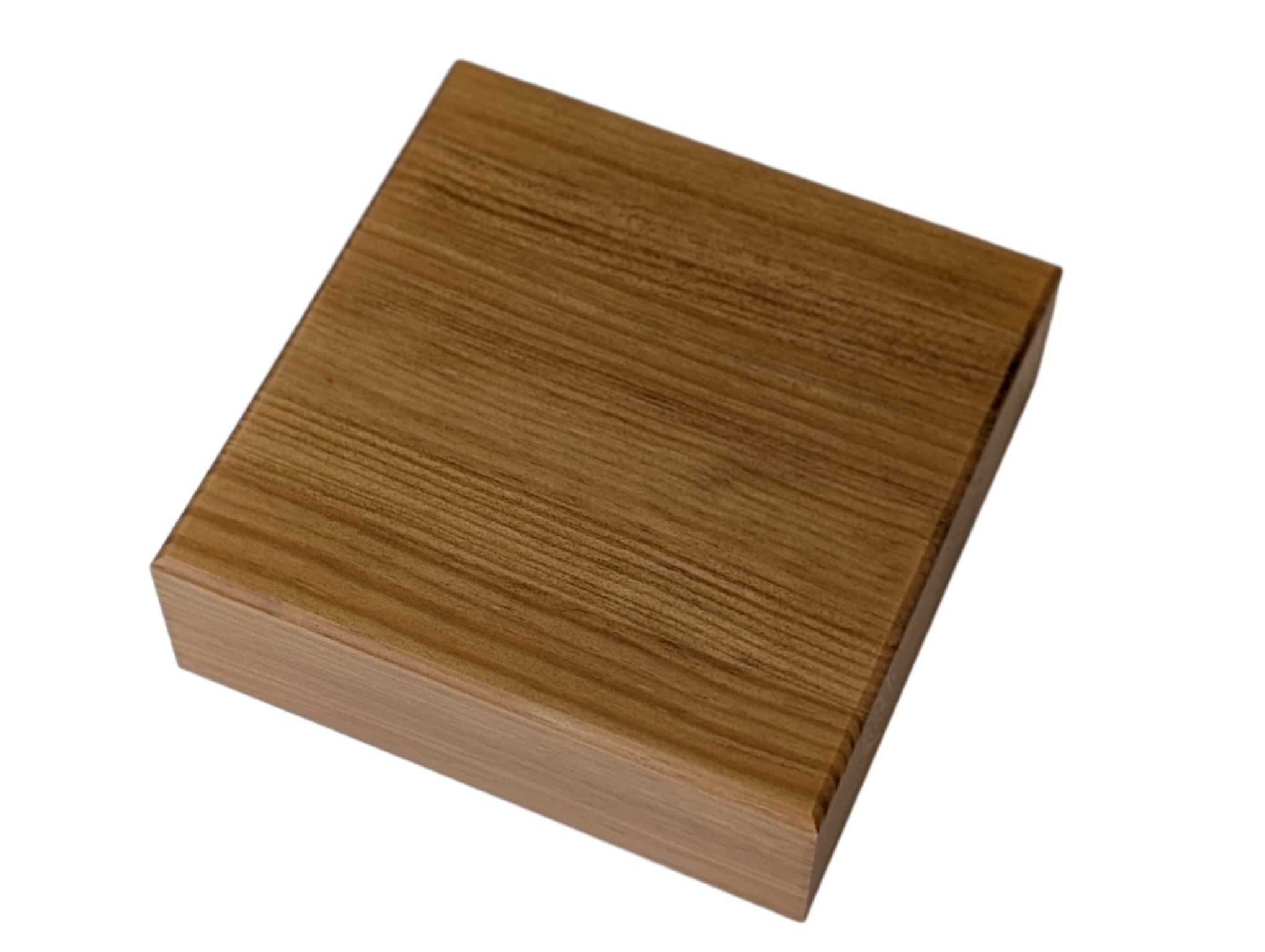 Socles en bois. Dimensions (largeur/profondeur/hauteur)&nbsp;: 20 x 20 x 6,5&nbsp;cm. Bois massif. Bords droits. Finition chêne clair mat. - 3