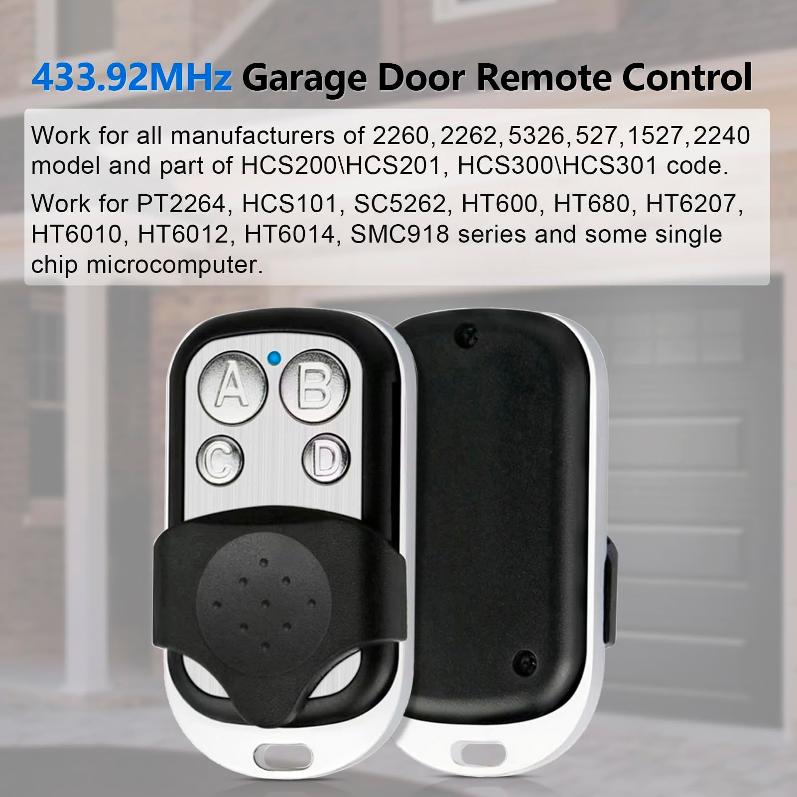 Récepteur Universel Pour Porte De Garage 433 MHz - Compatible Avec 99% Des Télécommandes, Codes Fixes, Apprentissage Et Roulants