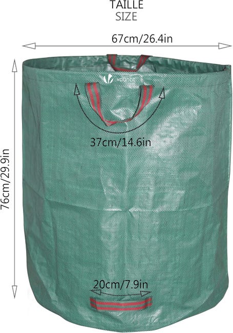 Sacco da giardino da 272 litri con manici - Sacco per rifiuti da Sacco da giardino da 272 litri con manici - Sacco per rifiuti da
