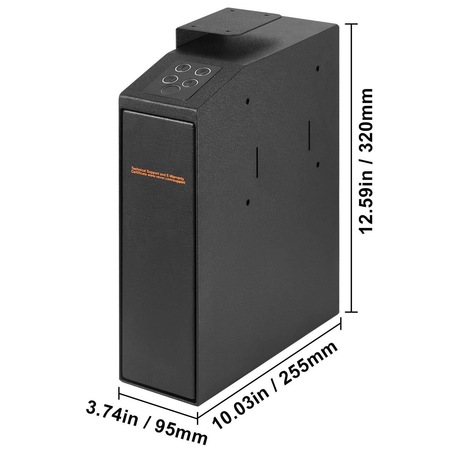 Coffre-Fort Biométrique pour Pistolets,SucceBuy Accès Rapide par Empreinte Digitale,Mot de Passe et Clé,Coffre pour 1 Pistolet - 2