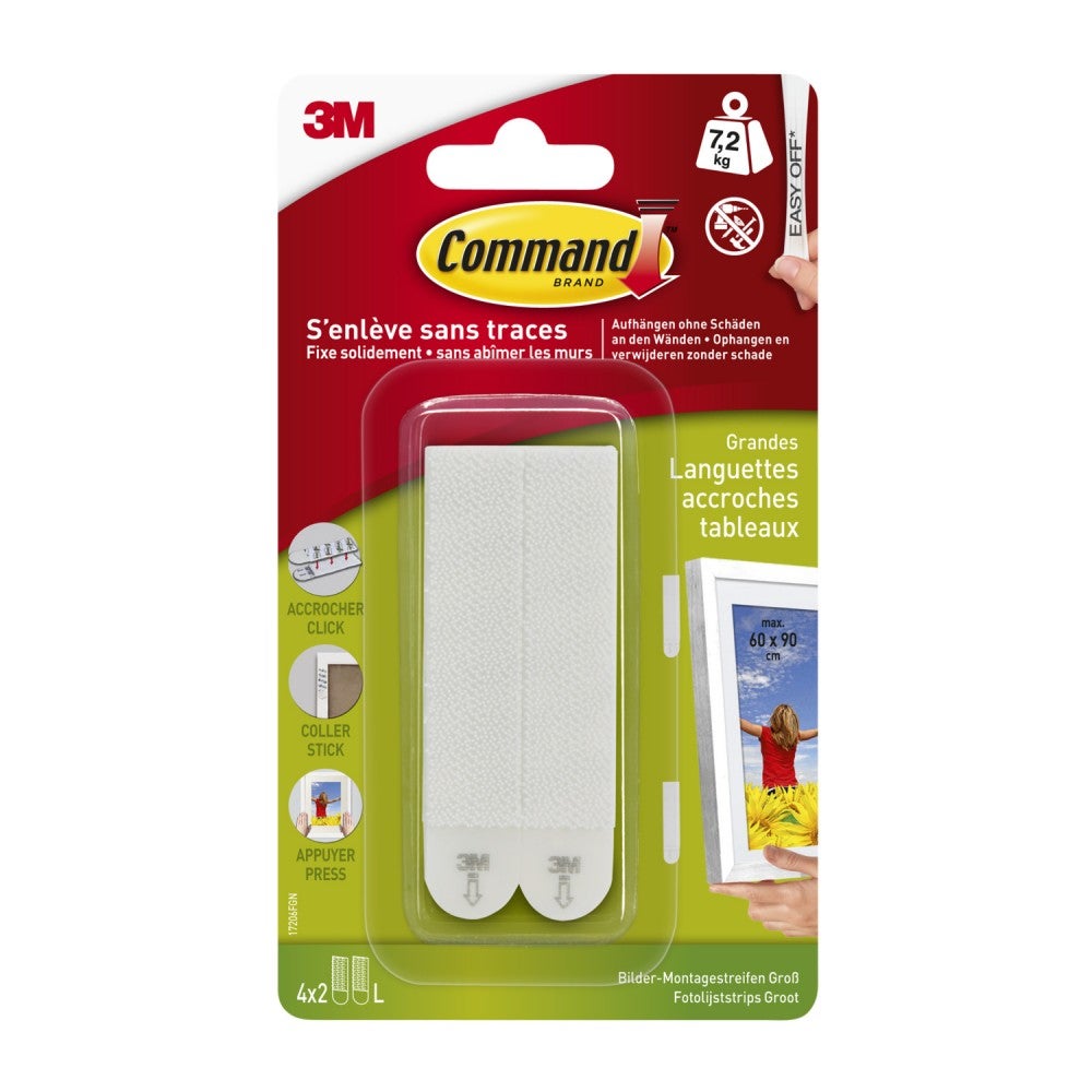 Juego de 8 pestañas adhesivas COMMAND deco boards, blanco - 4