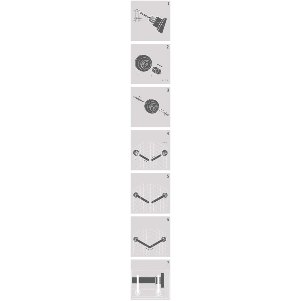 Tringle de rideau de douche combi Chrome Sealskin - 3