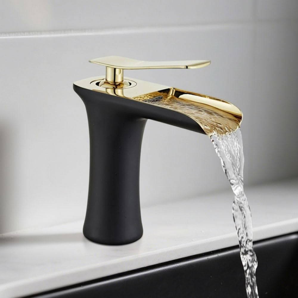 Bateria łazienkowa, bateria mieszaczowa jednootworowa, bateria wodospadowa do umywalki, bateria umywalkowa z wężem doprowadzającym G8/3