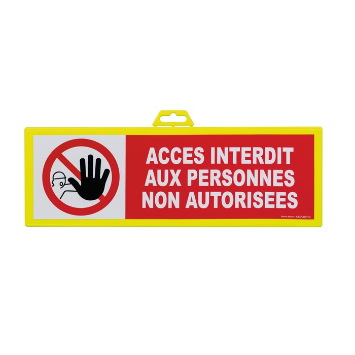 Panneau de signalisation accès interdit aux personnes non autorisées ...