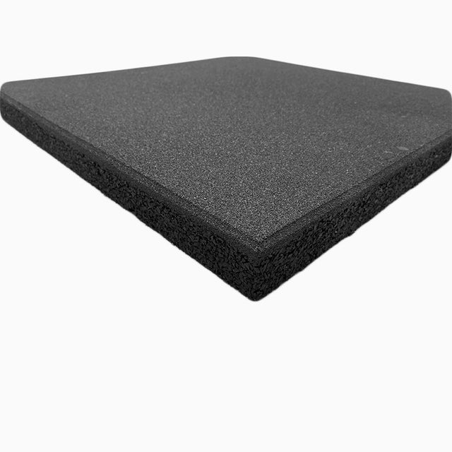 Loseta caucho antigolpes 500x500x40 mm negra para gimnasio y áreas de juego | Lestare