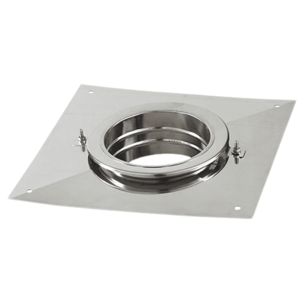 Kit numéro 2 raccordement mural tubage + émaillé pour poêles à bois sortie supérieure - Poujoulat - Ø 150mm - Longueur 2 mètres - 7