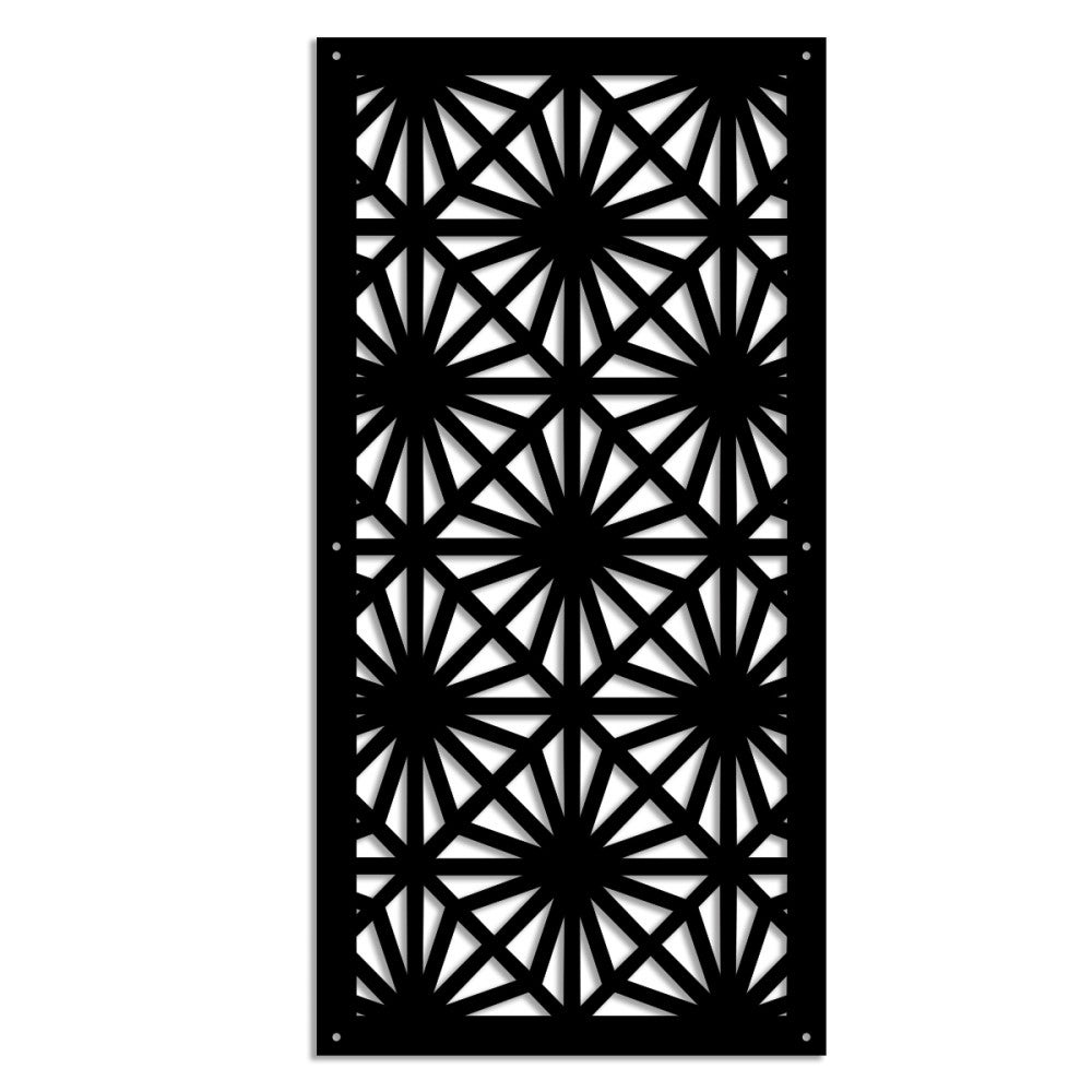 POLESTAR - Panel perforowany z PVC - Osłona przeciwsłoneczna - Rozmiar 98x198 cm - Grubość 1 cm - Kolor CZARNY