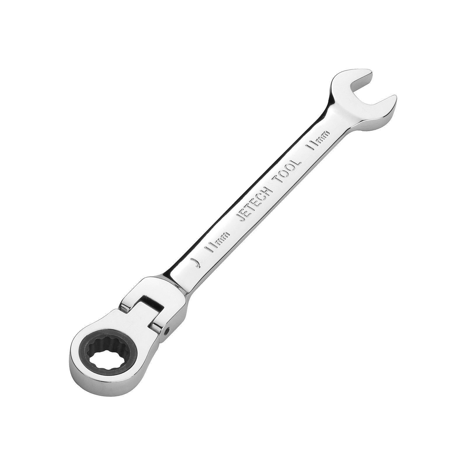 Clé Mixte à Cliquet 9mm - Tête Flexible 72 Dents, Double Usage (Boîte 12 Points & Fourche)