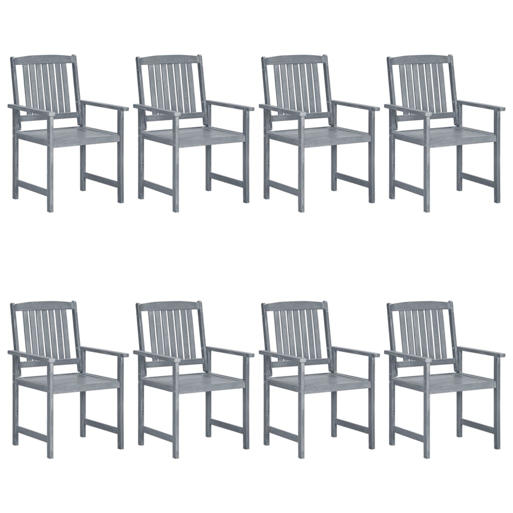 Chaise de jardin avec coussin Maison Exclusive en bois Gris - 3