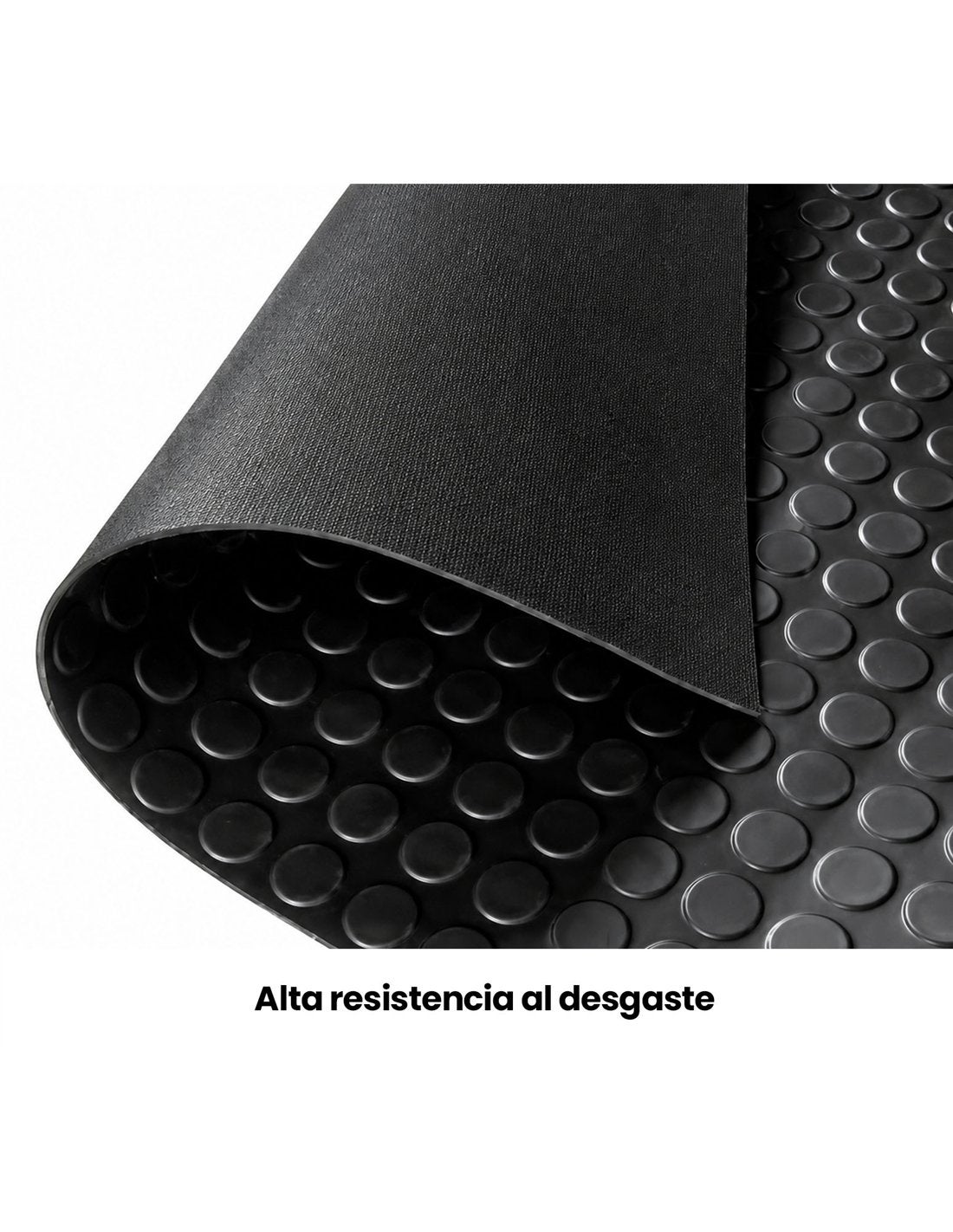 Suelo de goma antideslizante SBR 3mm en rollo, 1,50 m ancho, acabado círculos, para garaje, gym, furgoneta y bares (metro lineal) - 5