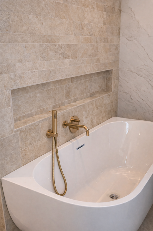 Baignoire d’angle droite avec vidage – 170 x 75 cm – Blanc brillant – LUXA - 5