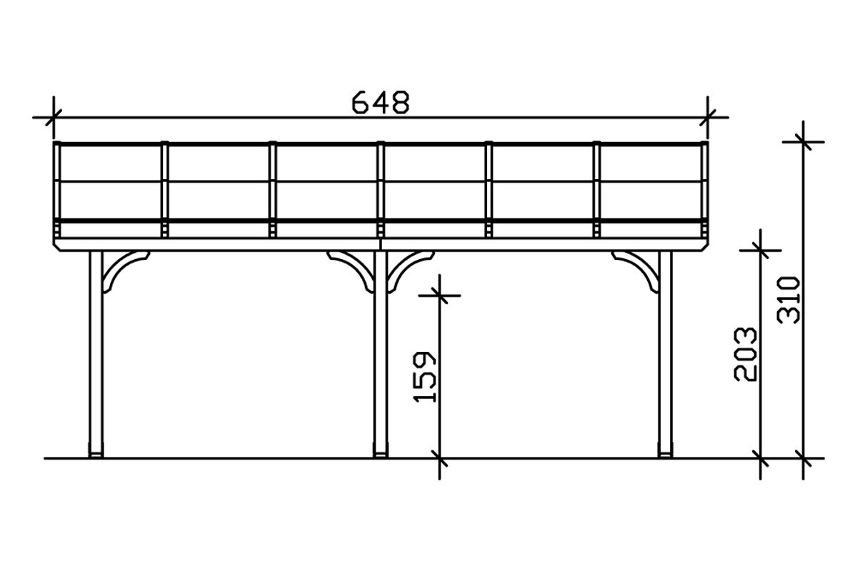 Pergola adossée Anthracite en bois lamellé collé 25.21 m² - 8