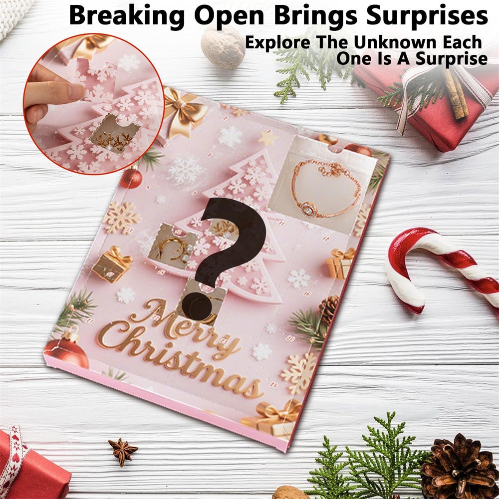 Calendario dell'Avvento 2025: calendario a 24 scomparti, bracciale in lega, regalo di Natale, gioielli fai da te - 5