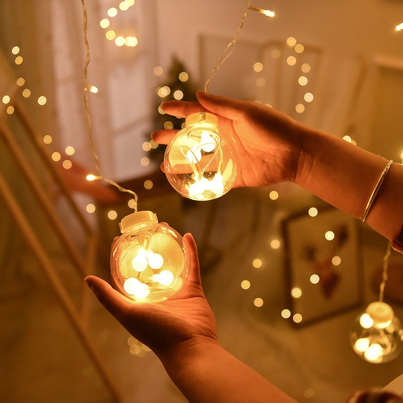 Guirlande lumineuse LED Boule à vœux - Télécommande - Boule à vœux blanc chaud 3,5 m (alimentée) - 4