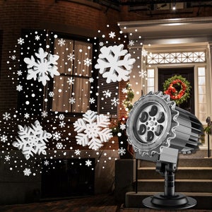 Projecteur LED de Noël Extérieure IP65 Lampe Projecteur LED de Flocon de Neige Décorations Lumineuse pour Fêtes, Mariages, - Maison
