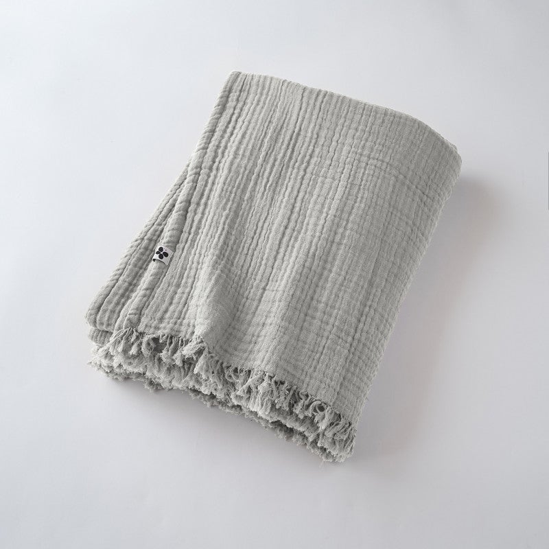Plaid à franges 