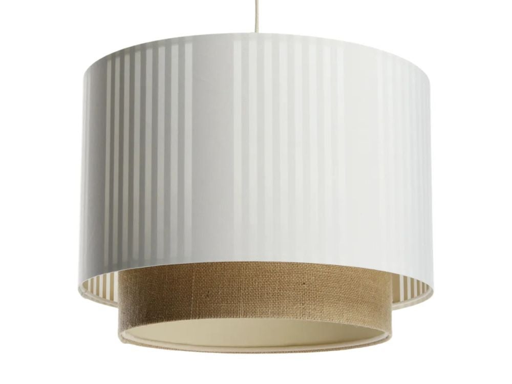 Lampa wisząca DUO LAMI LINE 60 biała/jutowa