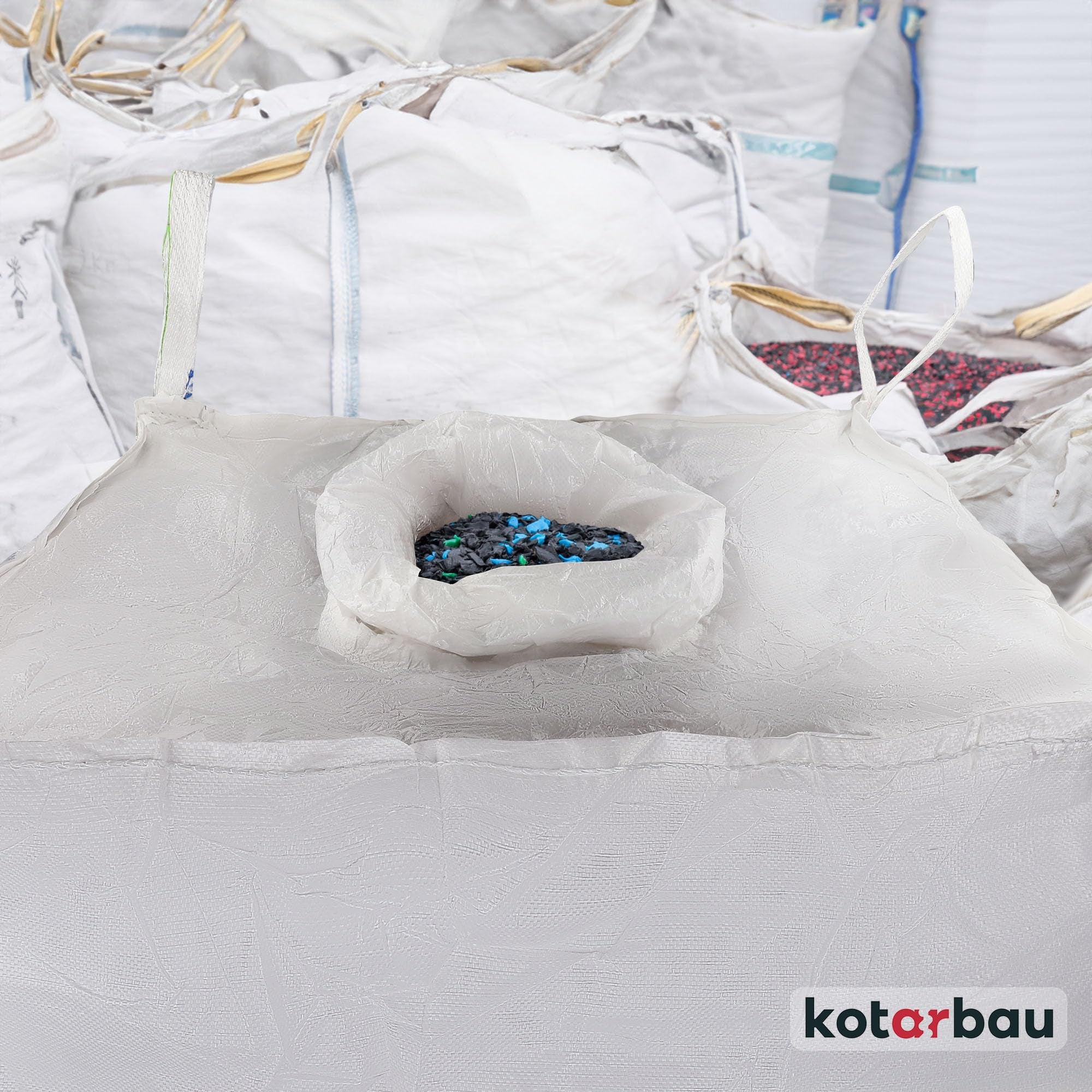 Sac Big Bag Vide, Sac Gravat Chantier 90 x 90 x 160 cm 1000 kg avec trémie de vidange - KOTARBAU - 6