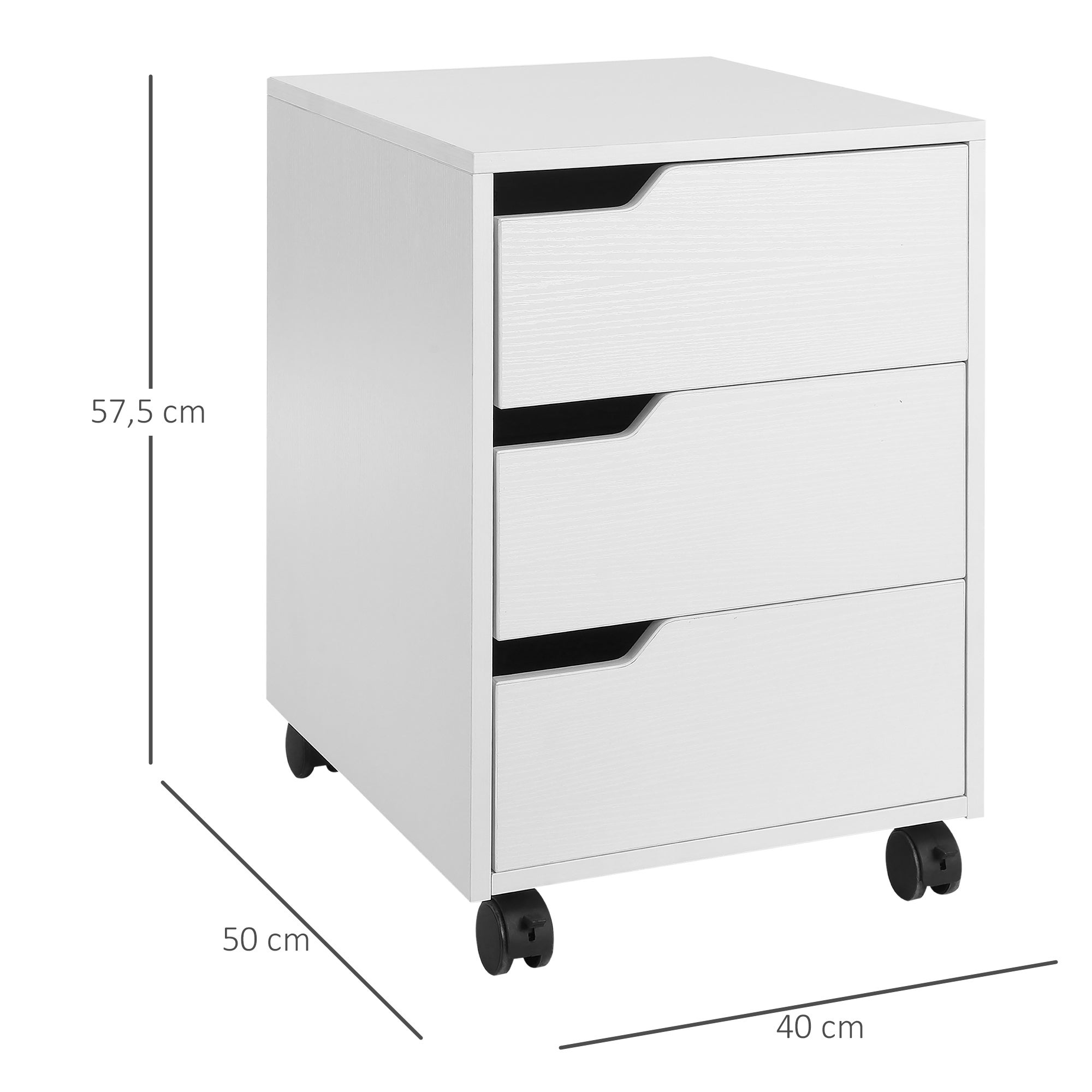 caisson de bureau MDF HOMCOM - 3