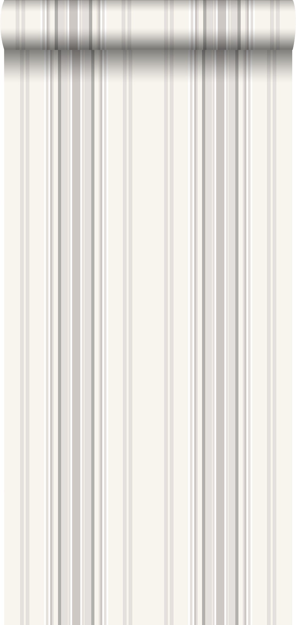 Tapeta paski szarymIbeżowym - 53 cm x 10.05 m - ESTAHOME