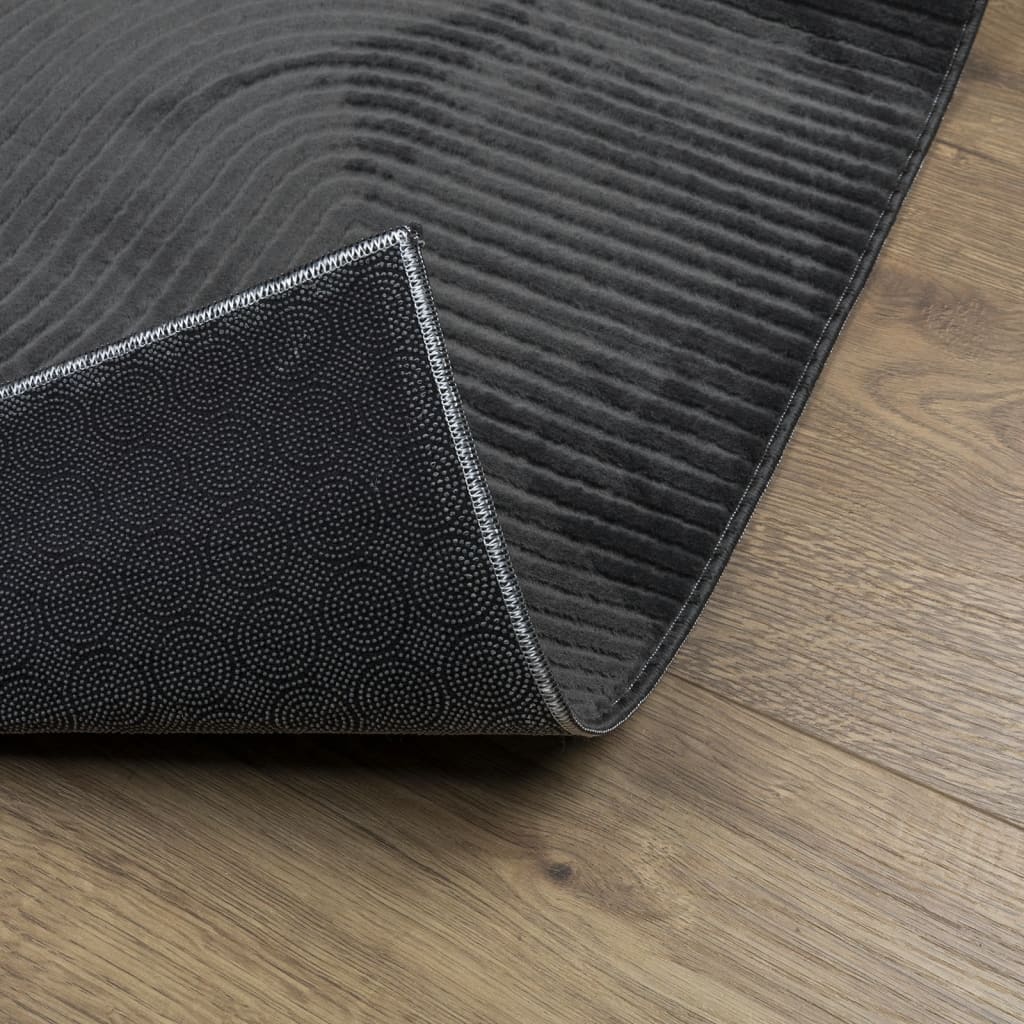 Tapis IZA poils courts style scandinave anthracite 120x170 cm - 5