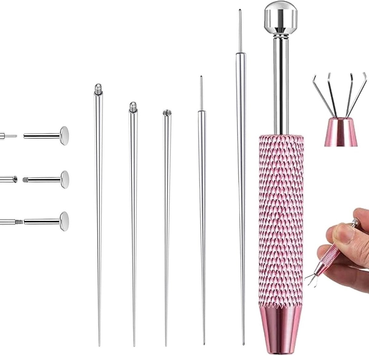 Set de 6 clești de piercing cu deschizător sferic și unelte interschimbabile pentru urechi și nas_OPERAȚIE cuvânt cheie_OPERAȚIE cuvânt 6buc