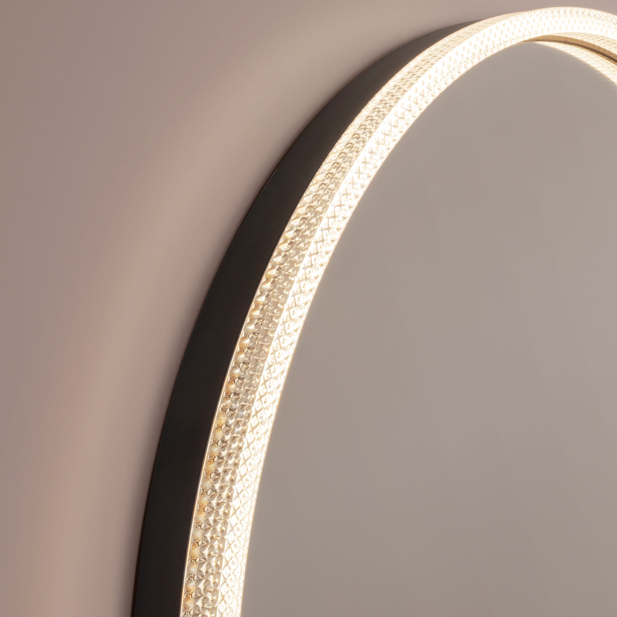 Miroir Salle De Bain Rond LED 60 Cm - Cadre Doré, Antibuée - 3 Couleurs Lumière, Intensité Réglable - Interrupteur Tactile, IP44 - 2