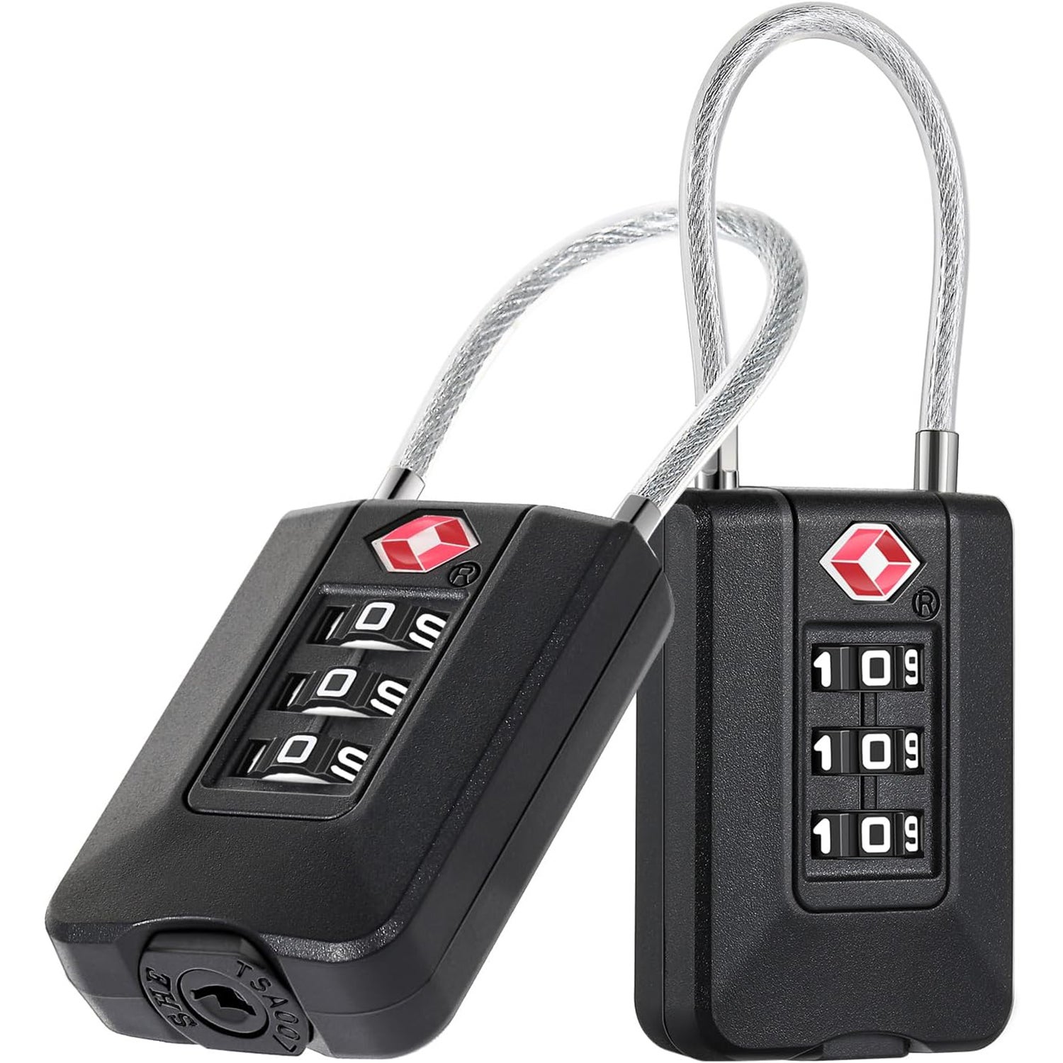 Lucchetto Per Bagagli TSA MAGICLULU Con Codice Resettabile – Nero, Dimensioni 75x30x14 Mm