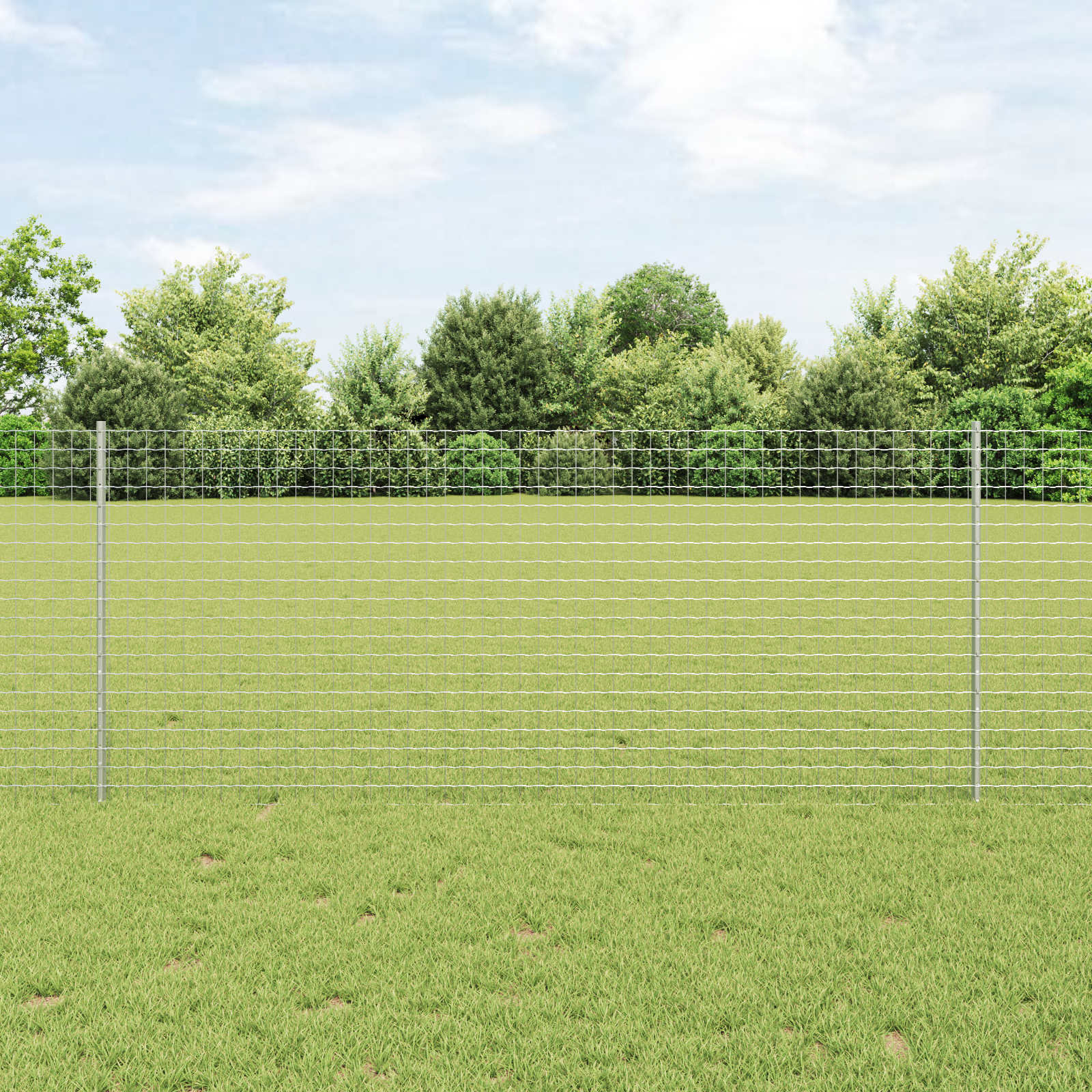 Słupek ogrodzeniowy. 22 pcs Srebrny 140 cm Stal vidaXL